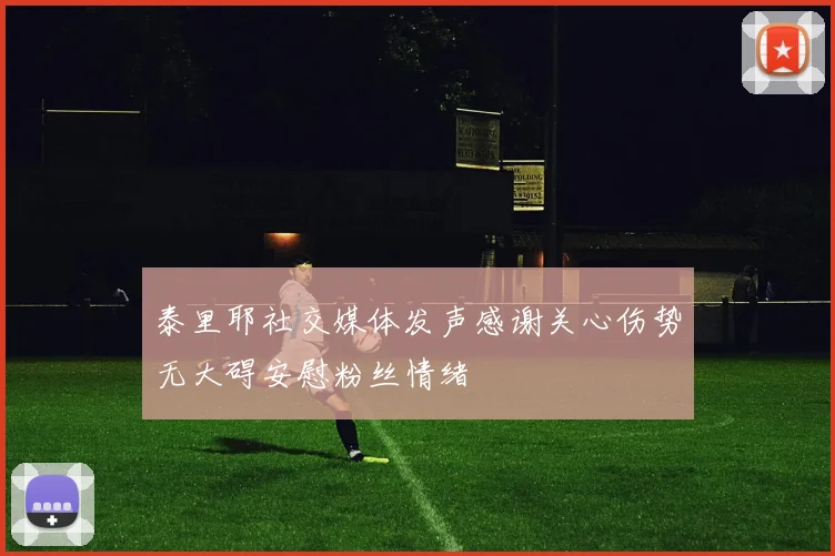 泰里耶社交媒体发声感谢关心伤势无大碍安慰粉丝情绪